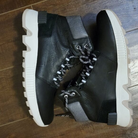 NEW Sorel Mac Hill Mid Boots Mens 8 Womens 9.5 Outdoors Black Leather Gorpcore main image 5
